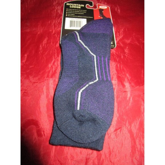 Mountain Lodge Merino Wool Performance Crew Socks Mens 9-12.5 Womens 10-13 - Picture 2 of 5